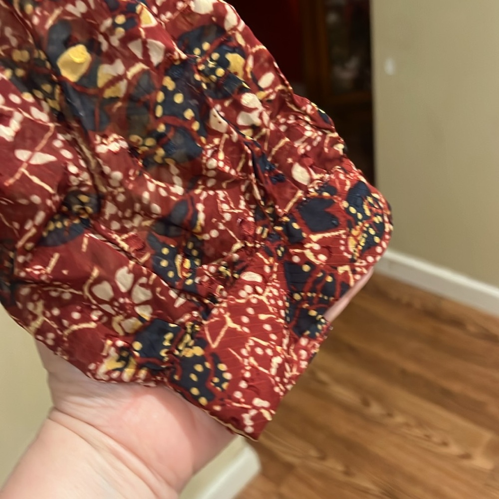 Bash Pullover Top With Burgundy Base. Small Flowe… - image 5